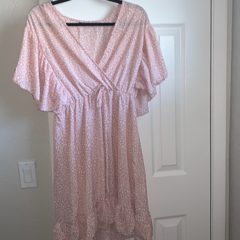 Pink floral dress